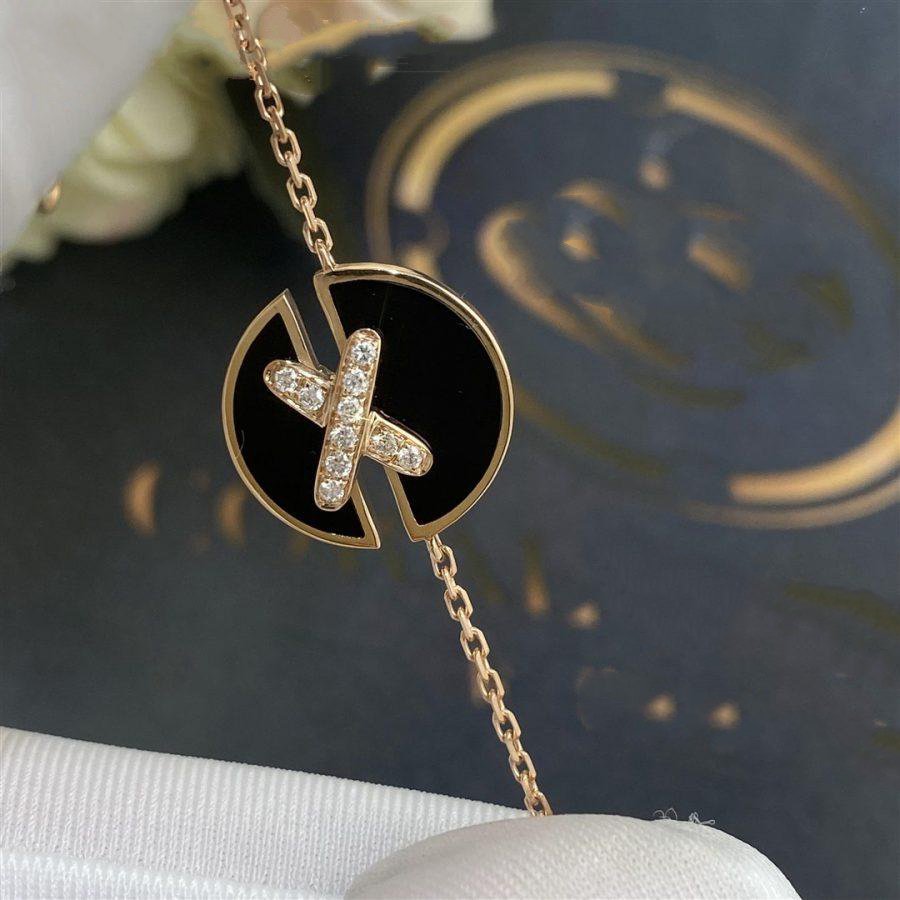 [OrnoraJewelry]JEUX DE BRACELET ONYX PINK GOLD DIAMOND