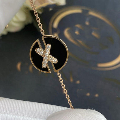 [OrnoraJewelry]JEUX DE BRACELET ONYX PINK GOLD DIAMOND