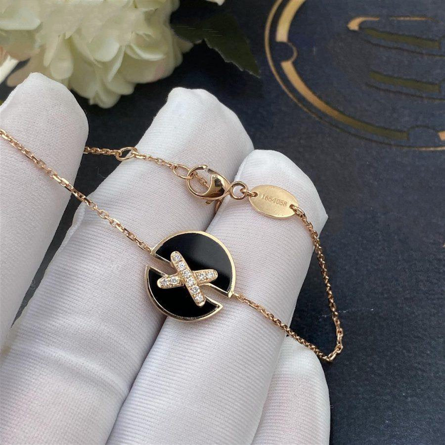 [OrnoraJewelry]JEUX DE BRACELET ONYX PINK GOLD DIAMOND