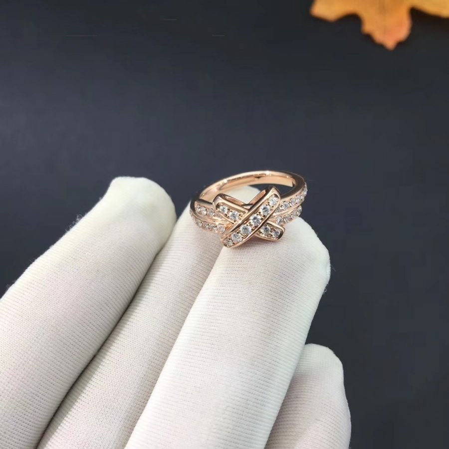 [OrnoraJewelry]JEUX DE RING PINK GOLD DIAMOND
