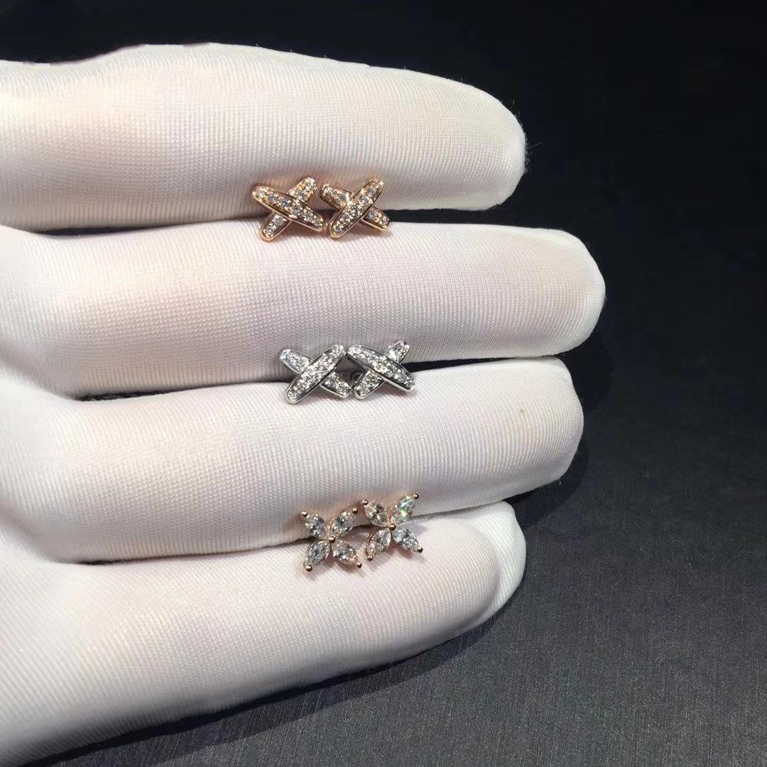 [OrnoraJewelry]JEUX DE DIAMOND EARRINGS