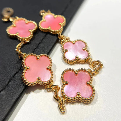 [OrnoraJewelry] CLOVER 5 MOTIFS  PINK MOP BRACELET COLLECTION