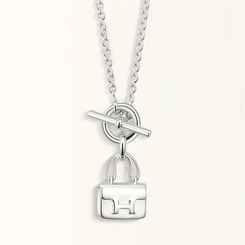 [OrnoraJewelry]POP H PEDANT SILVER NECKLACE