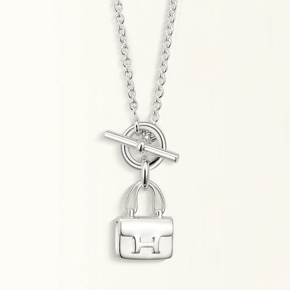 [OrnoraJewelry]POP H PEDANT SILVER NECKLACE