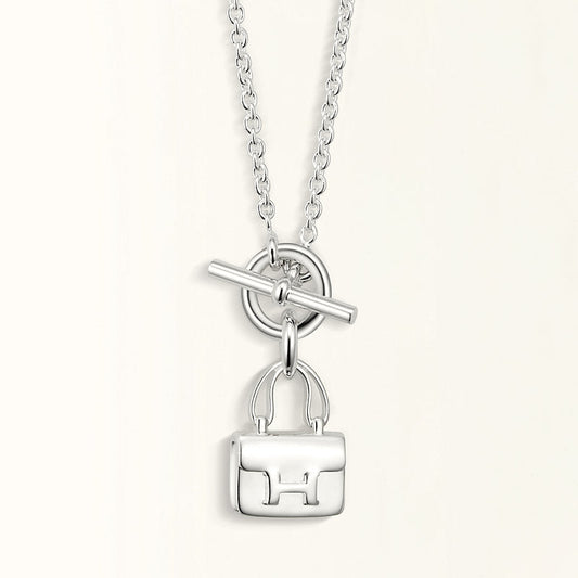 [OrnoraJewelry]POP H PEDANT SILVER NECKLACE