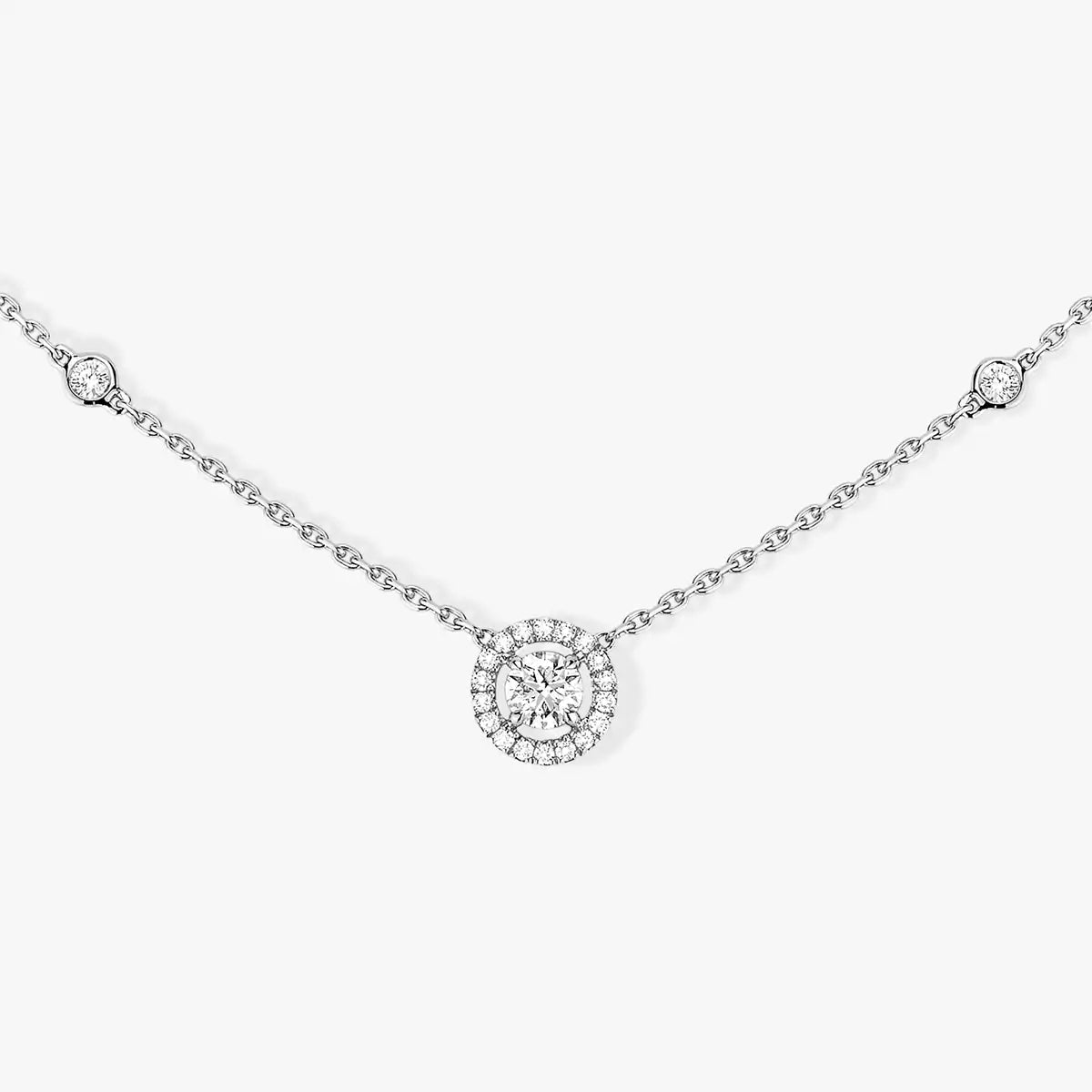 [OrnoraJewelry]Diamond Necklace 0,20ct Brilliant Shape Joy
