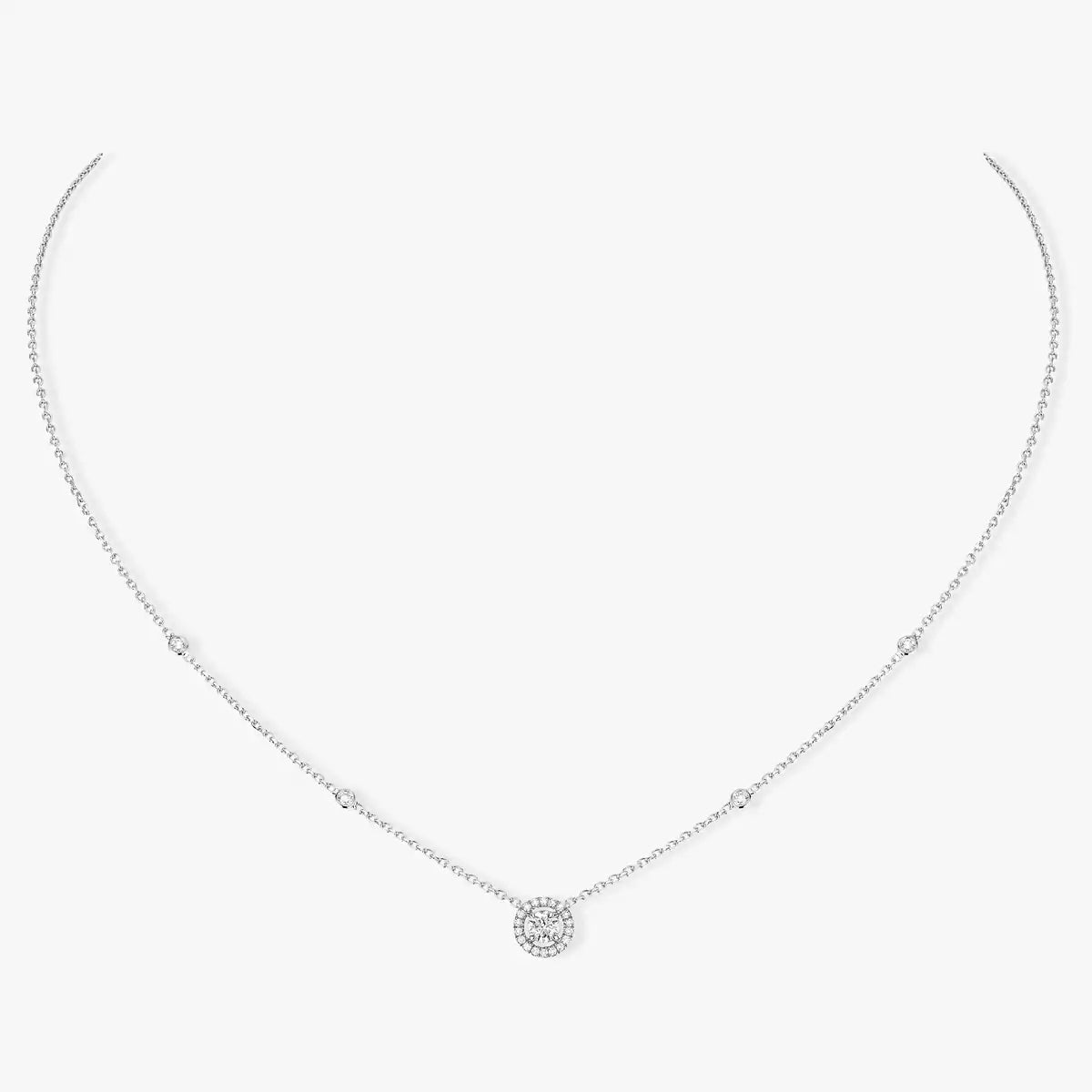 [OrnoraJewelry]Diamond Necklace 0,20ct Brilliant Shape Joy