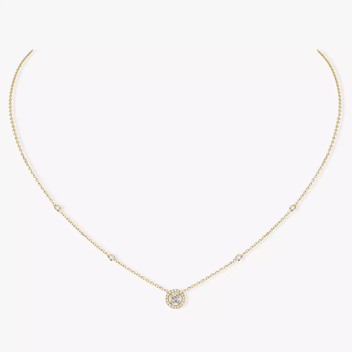 [OrnoraJewelry]Diamond Necklace 0,20ct Brilliant Shape Joy
