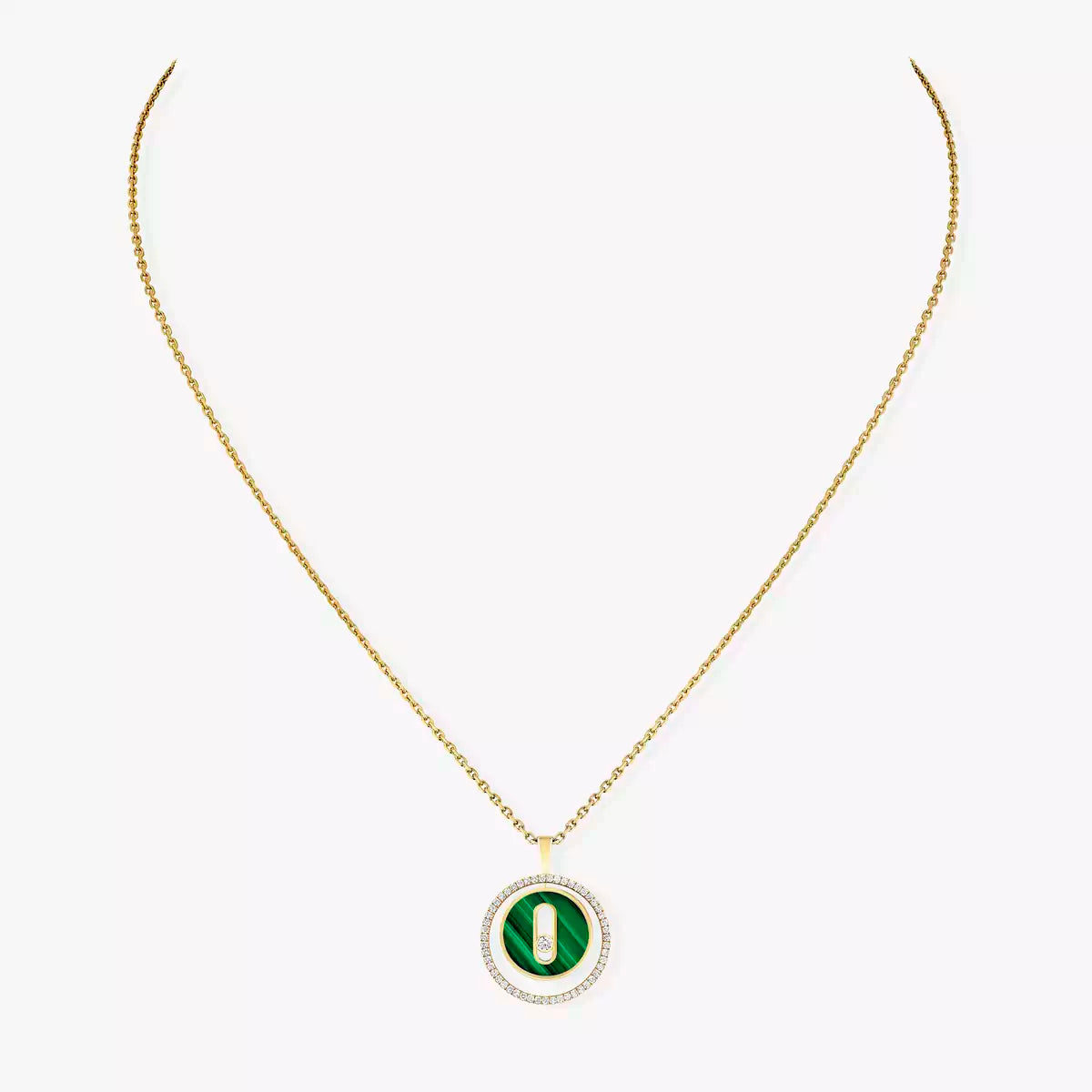 [OrnoraJewelry]Lucky Move Diamond Necklace in Rose Gold and White Mother-of-Pearl