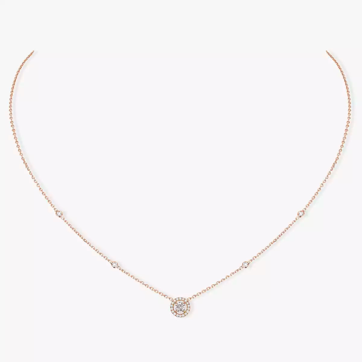 [OrnoraJewelry]Diamond Necklace 0,20ct Brilliant Shape Joy