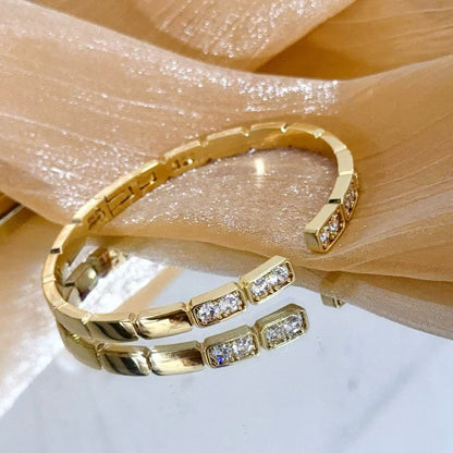 [OrnoraJewelry]LOVE DIAMOND OPEN  BRACELET