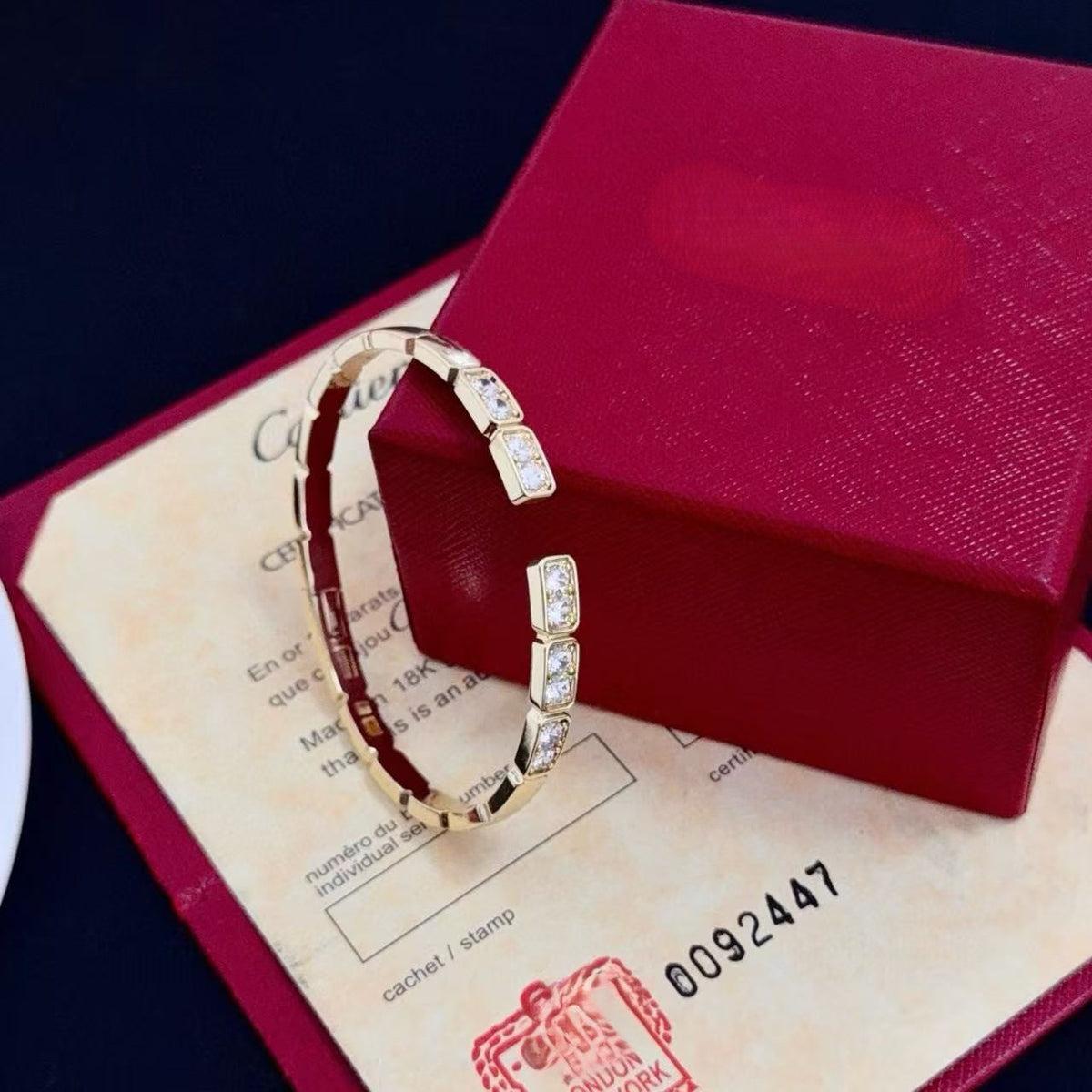 [OrnoraJewelry]LOVE DIAMOND OPEN  BRACELET