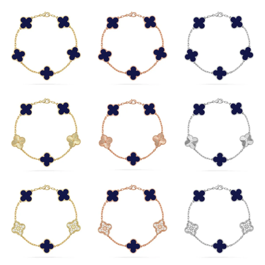 [OrnoraJewelry]CLOVER 5 MOTIF LAPIS LAZULI BRACELET COLLECTION