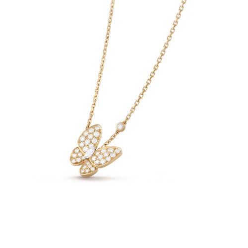 [OrnoraJewelry]BUTTERFLY DIAMOND NECKLACE