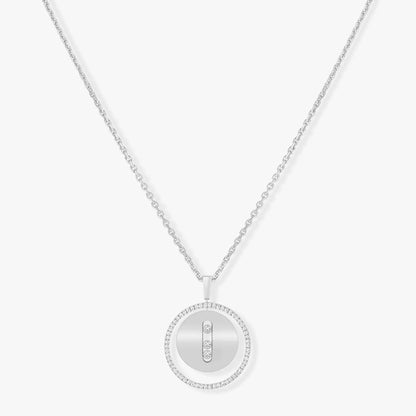 [OrnoraJewelry]LUCKY MOVE MM SILVER DIAMOND NECKLACE