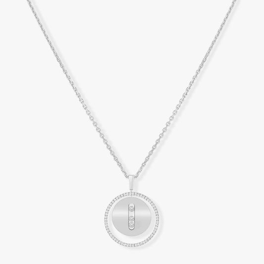 [OrnoraJewelry]LUCKY MOVE MM SILVER DIAMOND NECKLACE