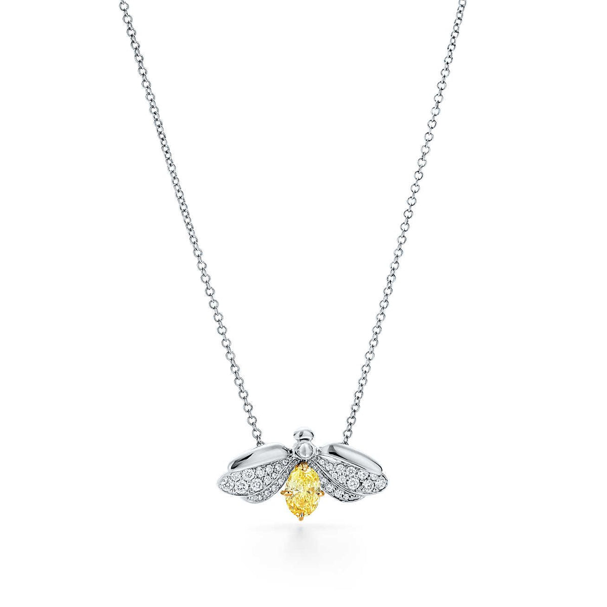 [Ornora Jewelry]PAPER FLOWERS YELLOW DIAMOND FIREFLY PENDANT
