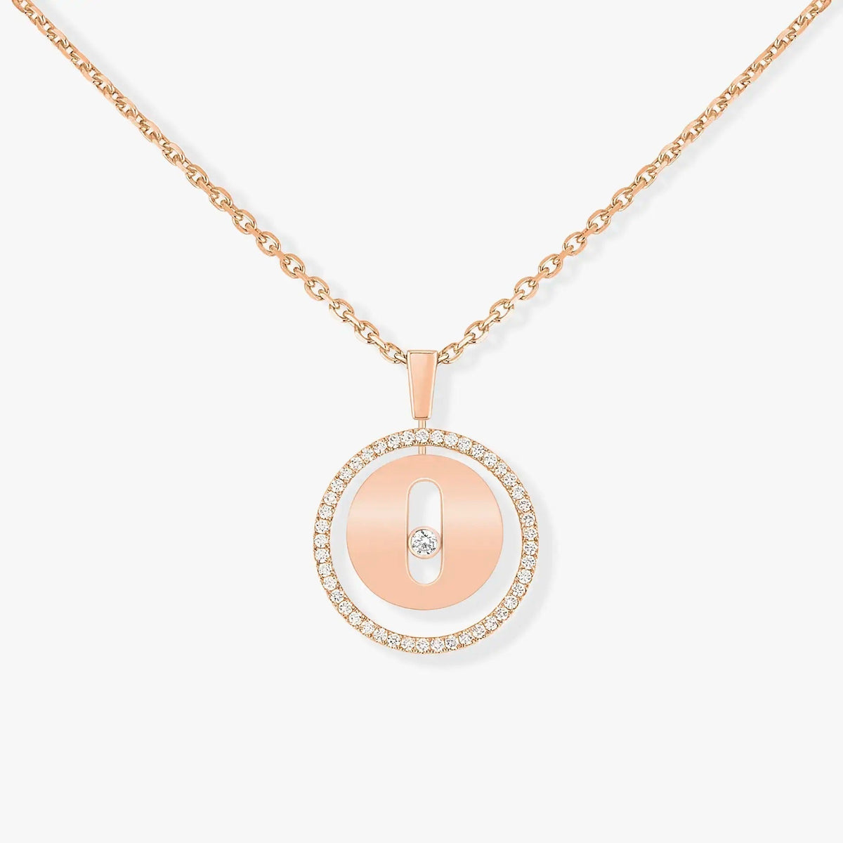 [OrnoraJewelry]LUCKY MOVE PM NECKLACE PINK GOLD DIAMOND