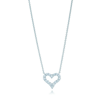 [Ornora Jewelry]HEART-SHAPED DIAMOND NECKLACE