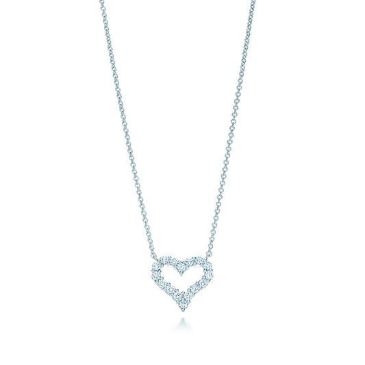 [Ornora Jewelry]HEART-SHAPED DIAMOND NECKLACE