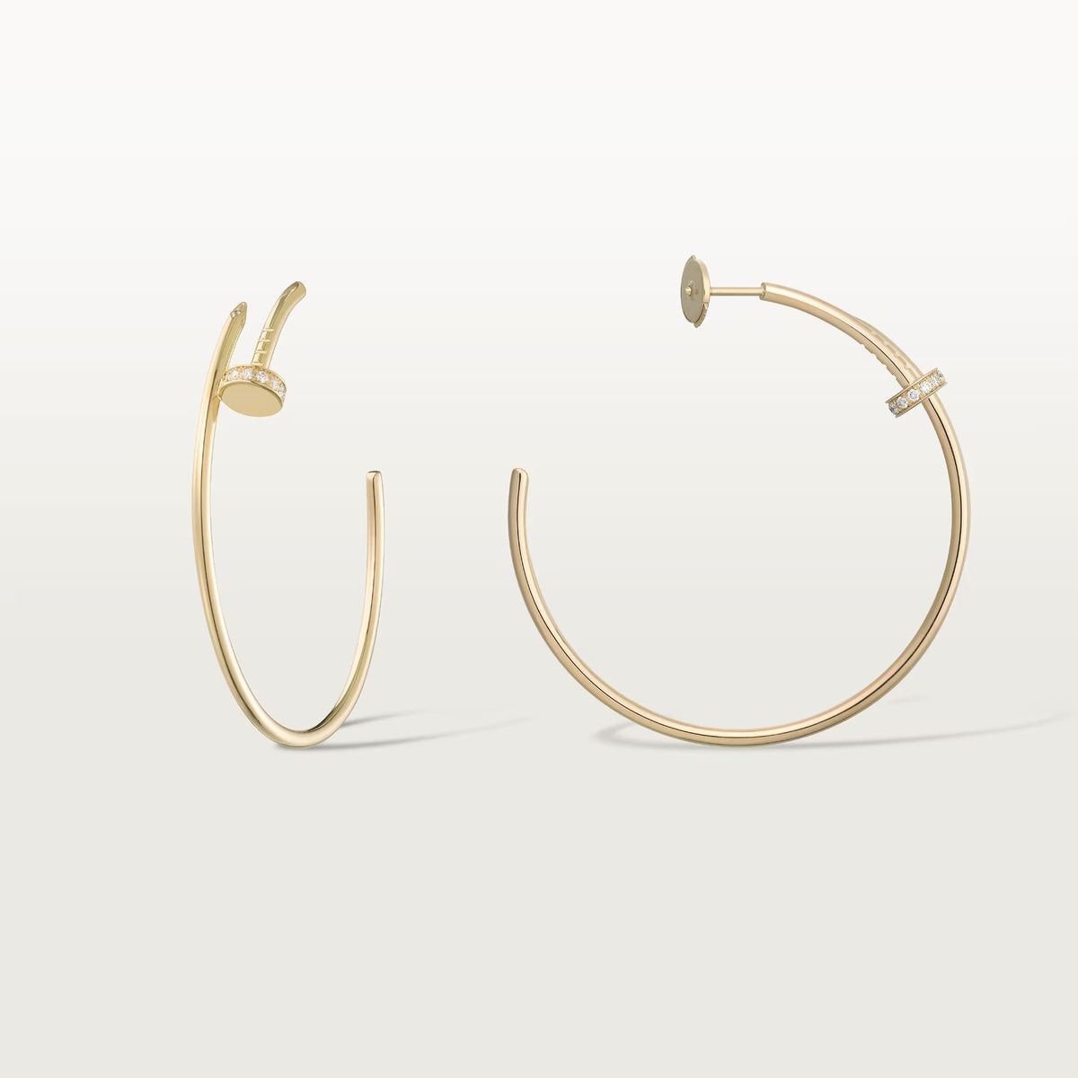 [OrnoraJewelry]JUSTE HALF DIAMOND LARGE EARRINGS