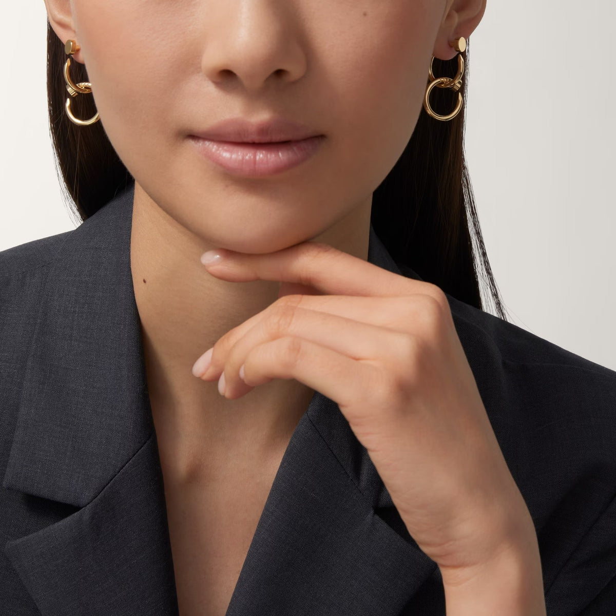 [OrnoraJewelry]JUSTE NO DIAMOND DOUBLE EARRINGS