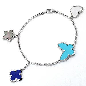 [OrnoraJewelry]LUCKY SPRING SILVER BRACELET 4 MOTIF