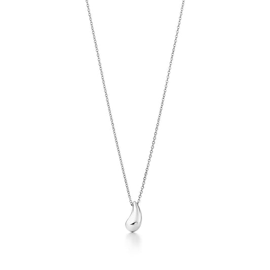 [Ornora Jewelry]ELSA PERETTI TEARDROP PENDANT STERLING SILVER NECKLACE
