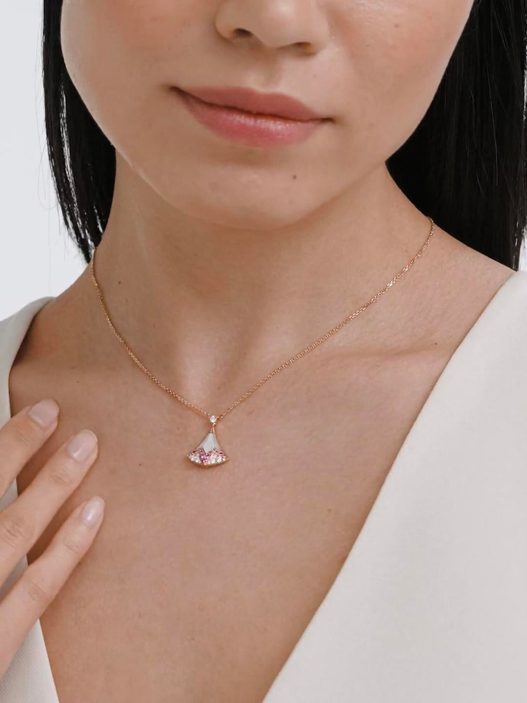 [OrnoraJewelry]BVLGARI Divas' Dream Qixi Exclusive Pink Gemstone Necklace