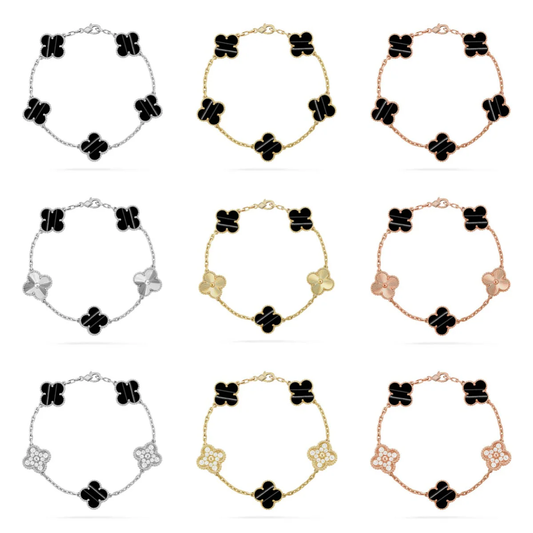 [OrnoraJewelry] CLOVER 5 MOTIF PULSAR STONE BRACELET COLLECTION