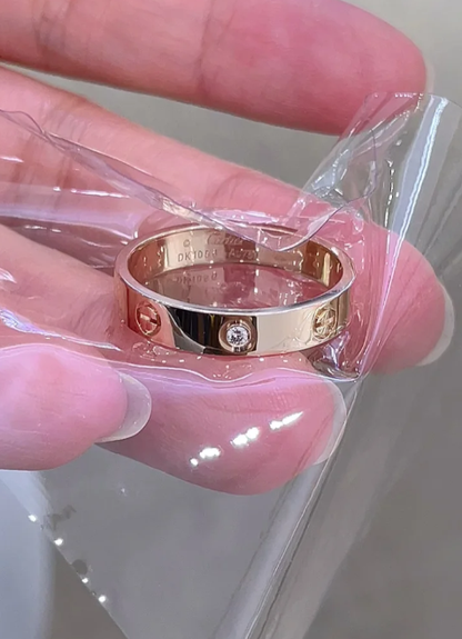 [OrnoraJewelry]LOVE RING 4MM 1 DIAMOND