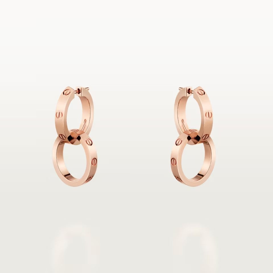 [OrnoraJewelry]LOVE 3.3MM DANGLE EARRINGS