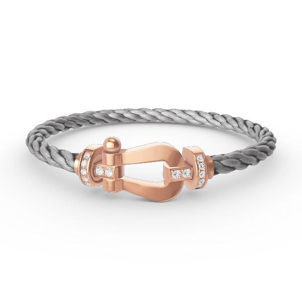 [Ornora Jewelry]FORCE LARGE HORSESHOE HALF DIAMOND BRACELET ROSE GOLD