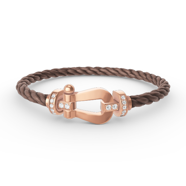 [OrnoraJewelry]FORCE LARGE HORSESHOE HALF DIAMOND BRACELET ROSE GOLD