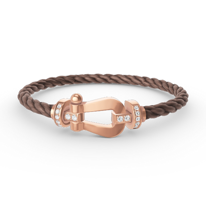 [Ornora Jewelry]FORCE LARGE HORSESHOE HALF DIAMOND BRACELET ROSE GOLD