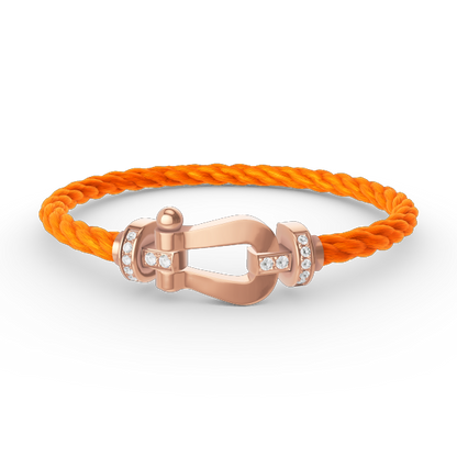 [Ornora Jewelry]FORCE LARGE HORSESHOE HALF DIAMOND BRACELET ROSE GOLD