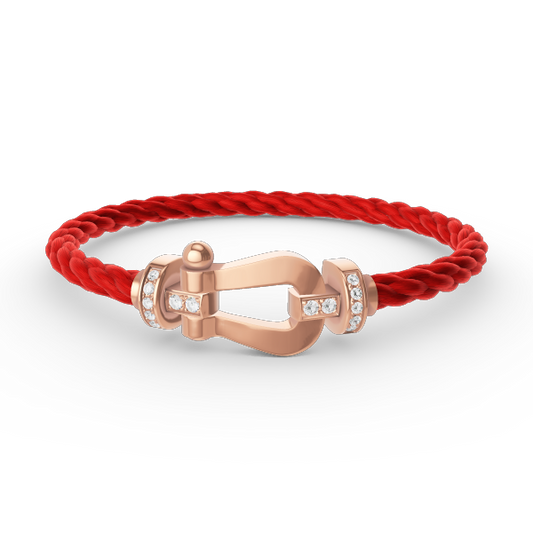 [Ornora Jewelry]FORCE LARGE HORSESHOE HALF DIAMOND BRACELET ROSE GOLD