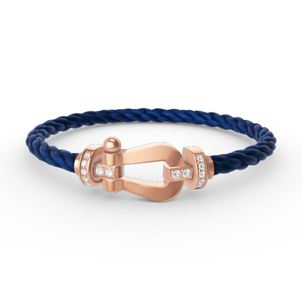 [OrnoraJewelry]FORCE LARGE HORSESHOE HALF DIAMOND BRACELET ROSE GOLD
