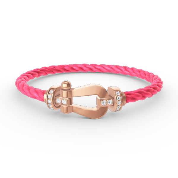 [Ornora Jewelry]FORCE LARGE HORSESHOE HALF DIAMOND BRACELET ROSE GOLD