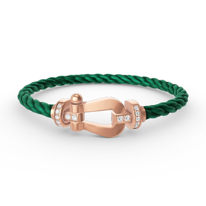 [Ornora Jewelry]FORCE LARGE HORSESHOE HALF DIAMOND BRACELET ROSE GOLD