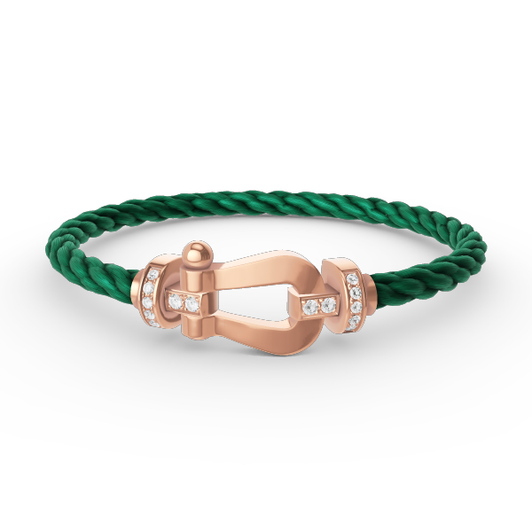 [OrnoraJewelry]FORCE LARGE HORSESHOE HALF DIAMOND BRACELET ROSE GOLD