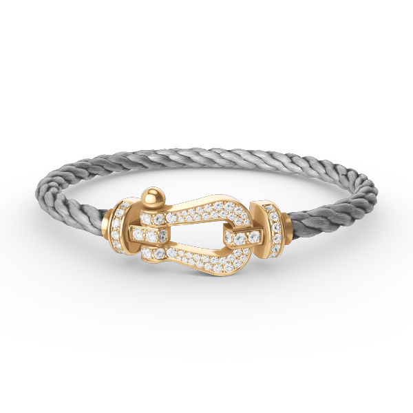[OrnoraJewelry]FORCE LARGE HORSESHOE FULL DIAMOND BRACELET GOLD