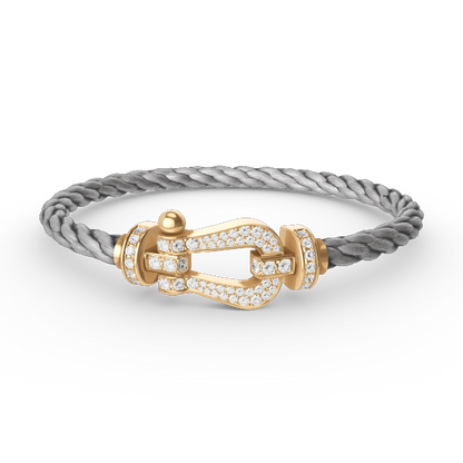 [OrnoraJewelry]FORCE LARGE HORSESHOE FULL DIAMOND BRACELET GOLD