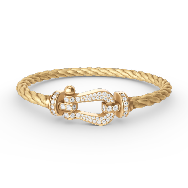 [OrnoraJewelry]FORCE LARGE HORSESHOE FULL DIAMOND BRACELET GOLD