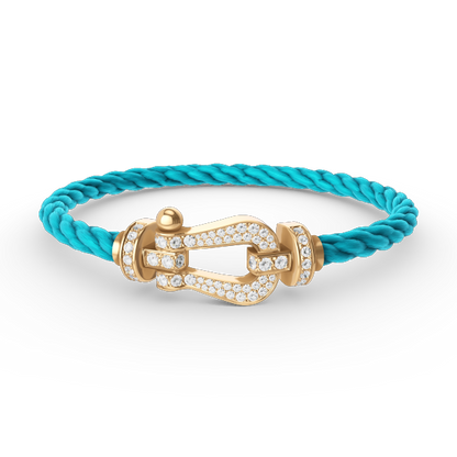 [OrnoraJewelry]FORCE LARGE HORSESHOE FULL DIAMOND BRACELET GOLD
