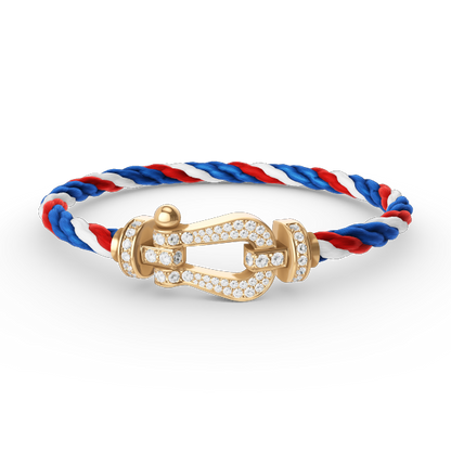 [OrnoraJewelry]FORCE LARGE HORSESHOE FULL DIAMOND BRACELET GOLD