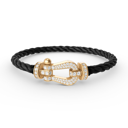 [OrnoraJewelry]FORCE LARGE HORSESHOE FULL DIAMOND BRACELET GOLD