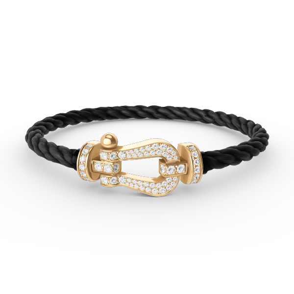 [Ornora Jewelry]FORCE LARGE HORSESHOE FULL DIAMOND BRACELET GOLD