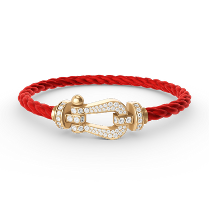[OrnoraJewelry]FORCE LARGE HORSESHOE FULL DIAMOND BRACELET GOLD