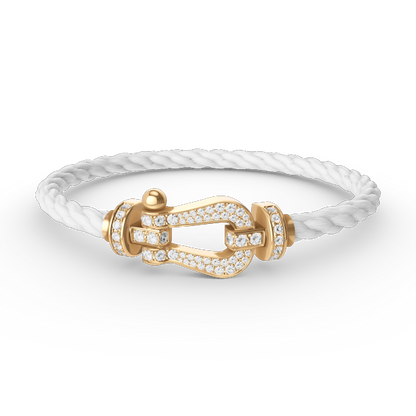 [OrnoraJewelry]FORCE LARGE HORSESHOE FULL DIAMOND BRACELET GOLD